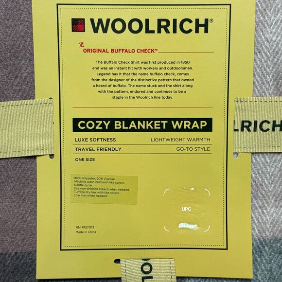 Woolrich Luxe Daphine Plaid Warm Cozy Blanket Shawl Wrap Cape One Size Brand New - Picture 3 of 5